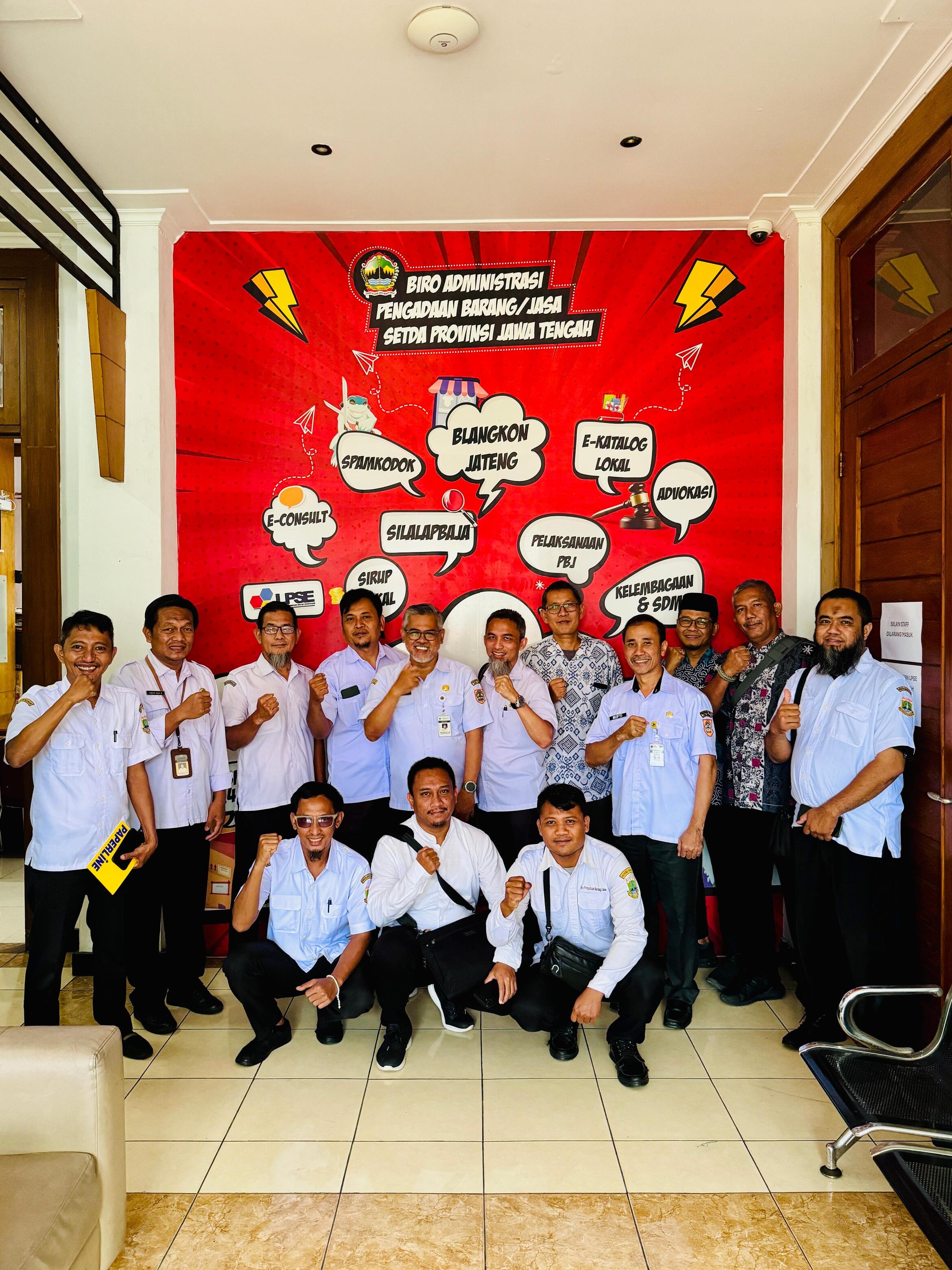 Biro Administrasi Pengadaan Barang/Jasa Provinsi Jawa Tengah Terima Kunjungan Biro Pengadaan Barang/Jasa dan LPSE Provinsi Banten