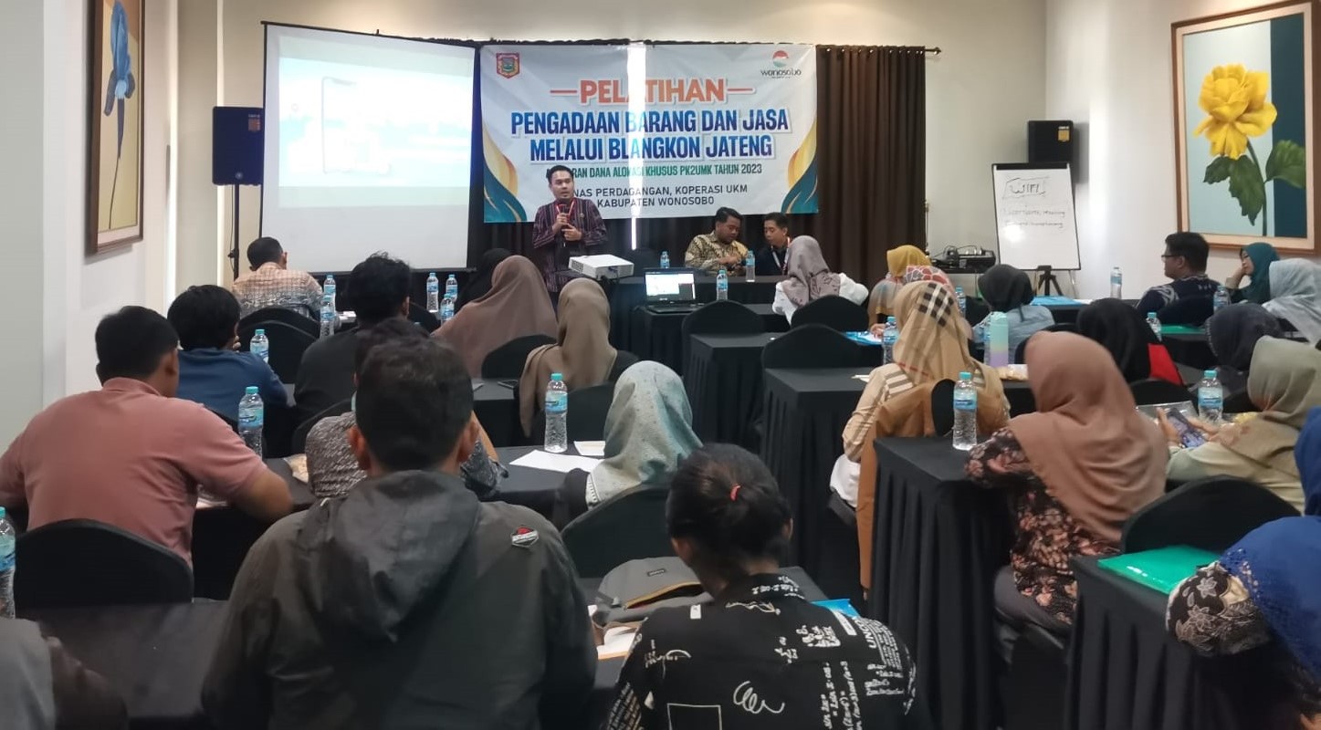 Pelatihan PBJ melalui Blangkon Jateng bagi UKM Kabupaten Wonosobo