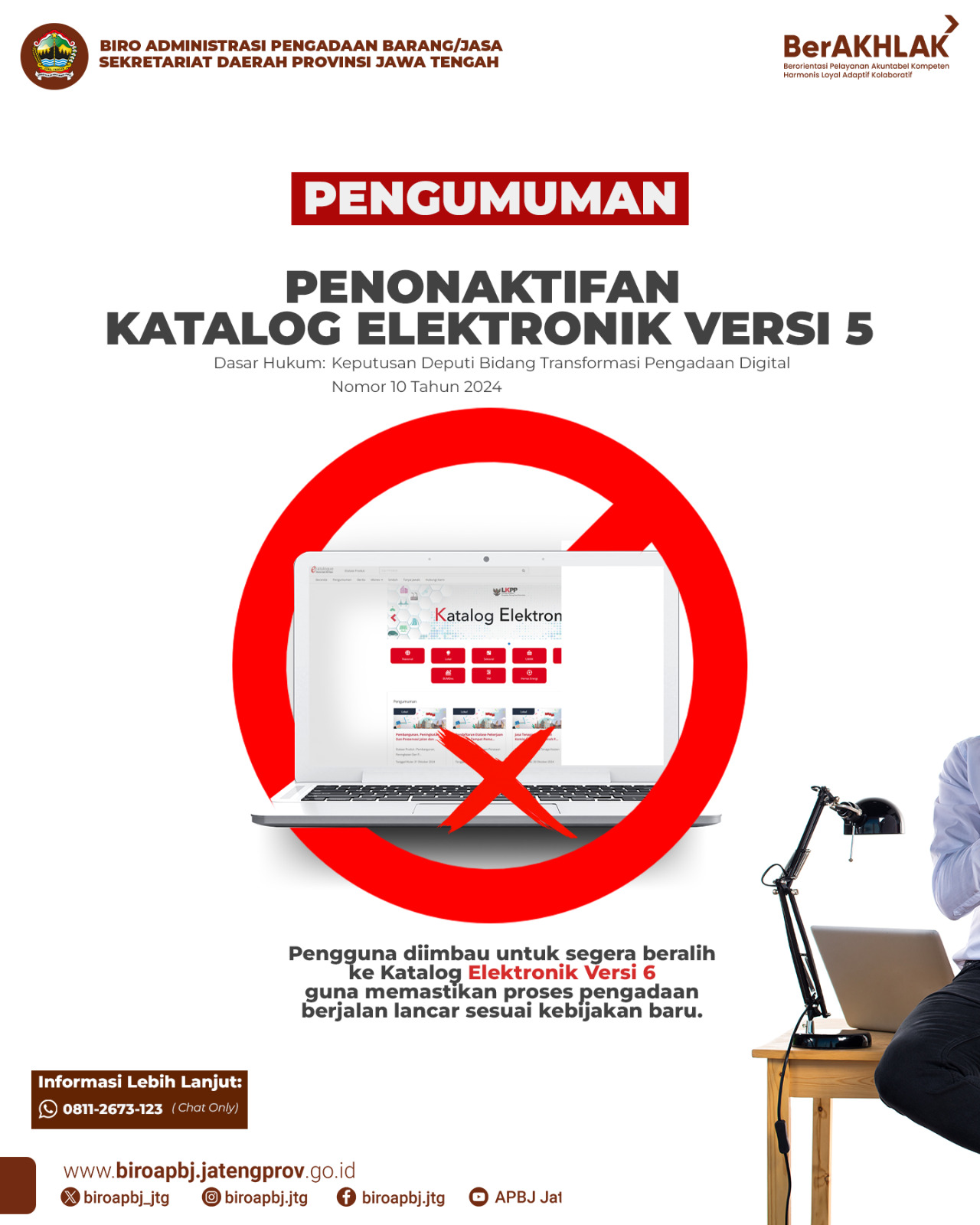 Pemberitahuan Penonaktifan E-Katalog Versi 5 dan Peralihan ke E-Katalog Versi 6